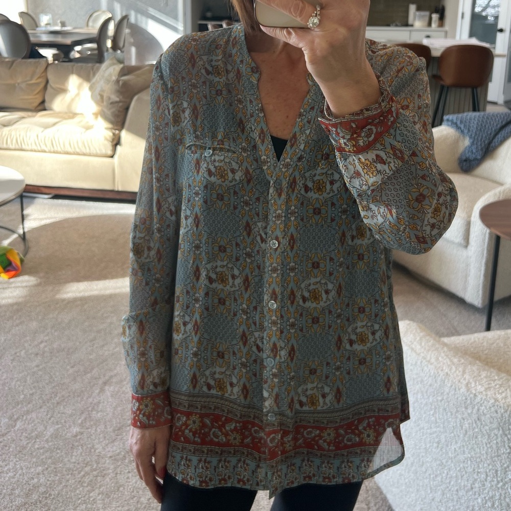 Kut from the Kloth Floral Patterned Blouse